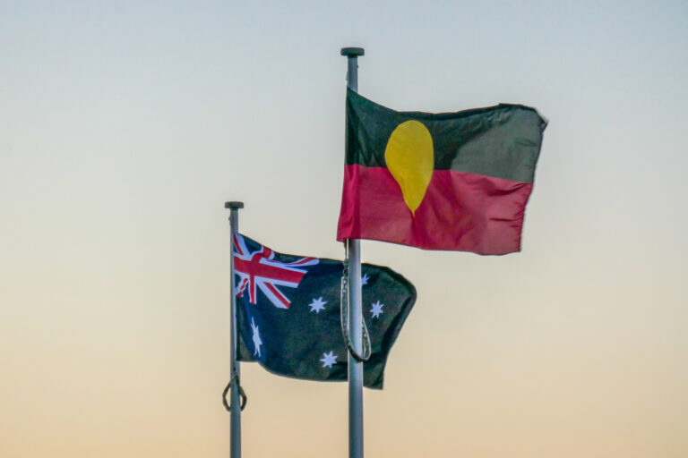 Australian And Aboriginal Winter Flags